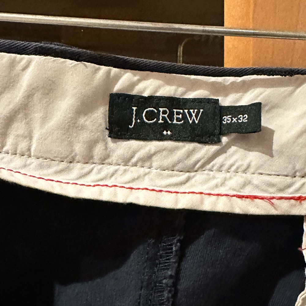 J Crew, 35/32, dark gray,  khaki men’s pants. Flat front.